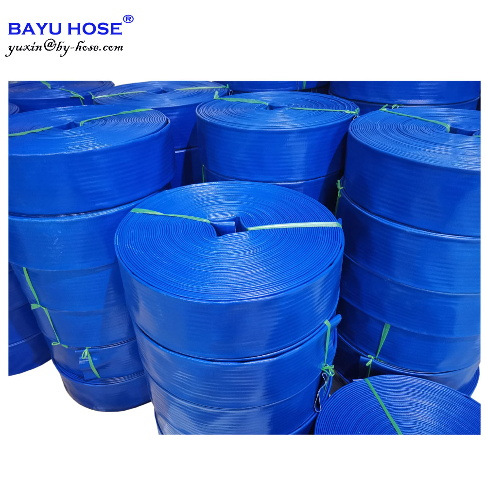 BAYU HOSE BRAND Water Discharge Kit with 3” PVC Layflat Hose, Operating Pressure 4 Bar, And Coupling Mechanisms for Pump Connection 