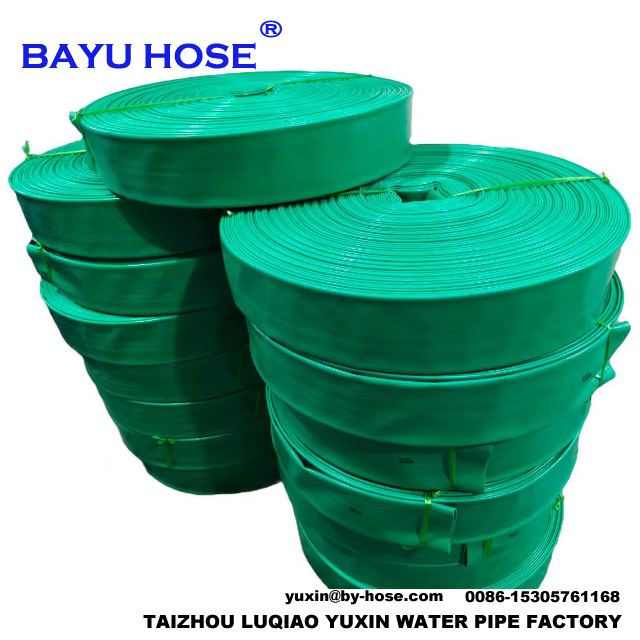 BAYU HOSE BRAND Water Discharge Kit with 3” PVC Layflat Hose, Operating Pressure 4 Bar, And Coupling Mechanisms for Pump Connection 