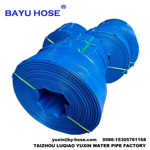 4 Inch Heavy Duty PVC Lay Flat Discharge Hose, 4 Bar Working Pressure, Flexible Pump Delivery Hose for Agriculture Irrigation & Construction Dewatering
