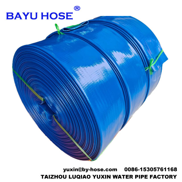 4 Inch Heavy Duty PVC Lay Flat Discharge Hose, 4 Bar Working Pressure, Flexible Pump Delivery Hose for Agriculture Irrigation & Construction Dewatering