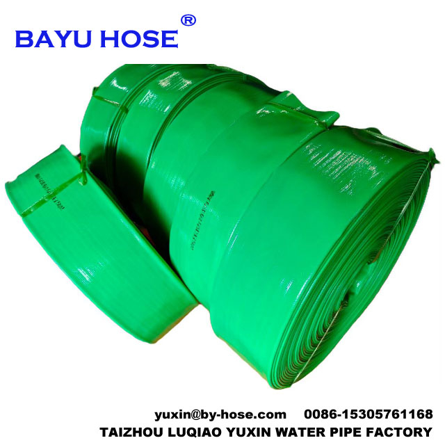 4 Inch Heavy Duty PVC Lay Flat Discharge Hose, 4 Bar Working Pressure, Flexible Pump Delivery Hose for Agriculture Irrigation & Construction Dewatering