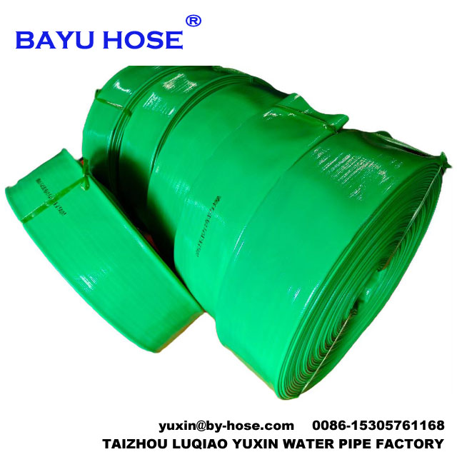 4 Inch Heavy Duty PVC Lay Flat Discharge Hose, 4 Bar Working Pressure, Flexible Pump Delivery Hose for Agriculture Irrigation & Construction Dewatering